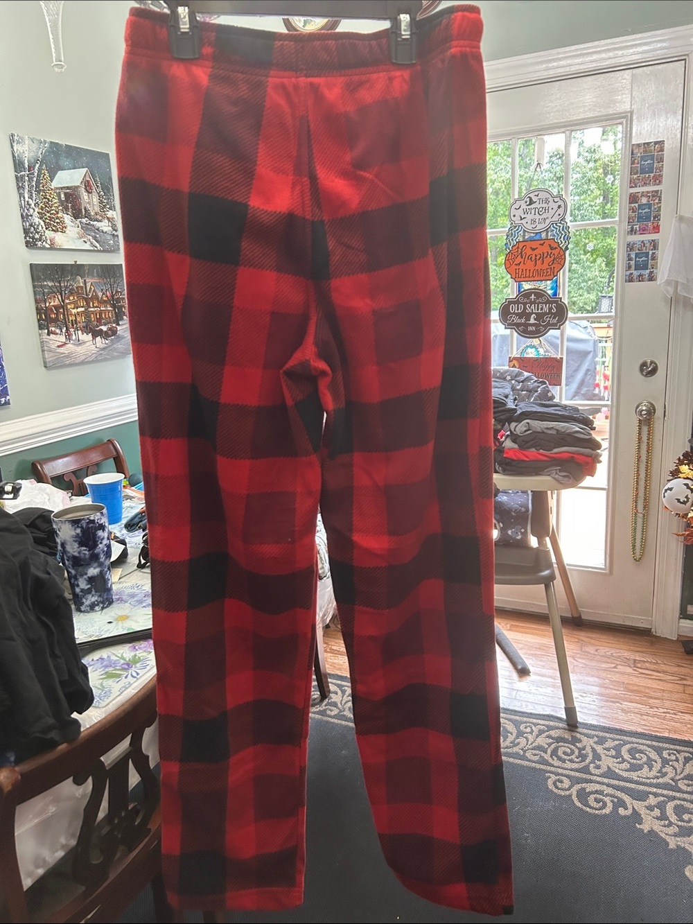 Sonoma Red & Black Buffalo Plaid Fleece Joggers/pjs